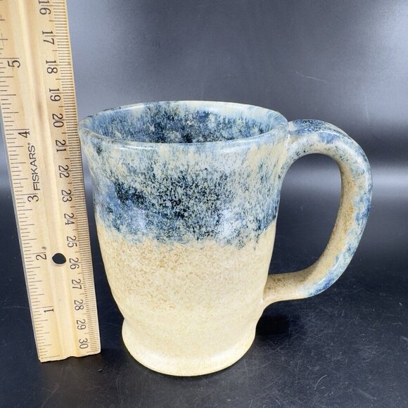 Ken Evans Hand Made Pottery Stoneware Coffee Mug Cup Artist Signed Sponge Ware - Picture 6 of 16